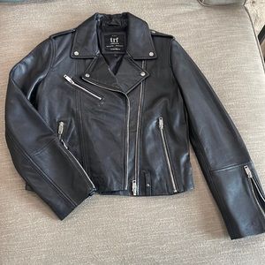 Zara trf leather biker jacket